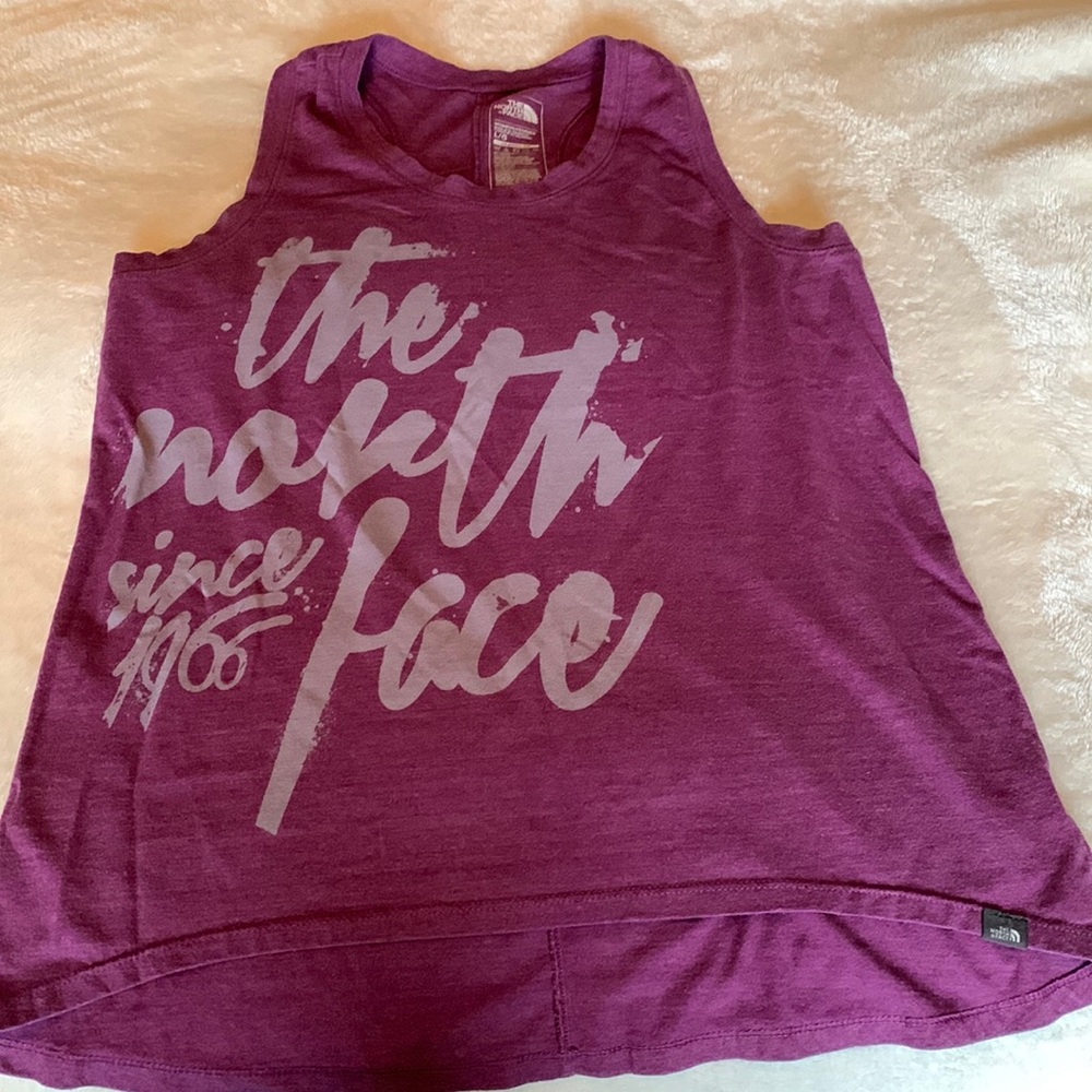 North Face plum colored racer back tank top.
